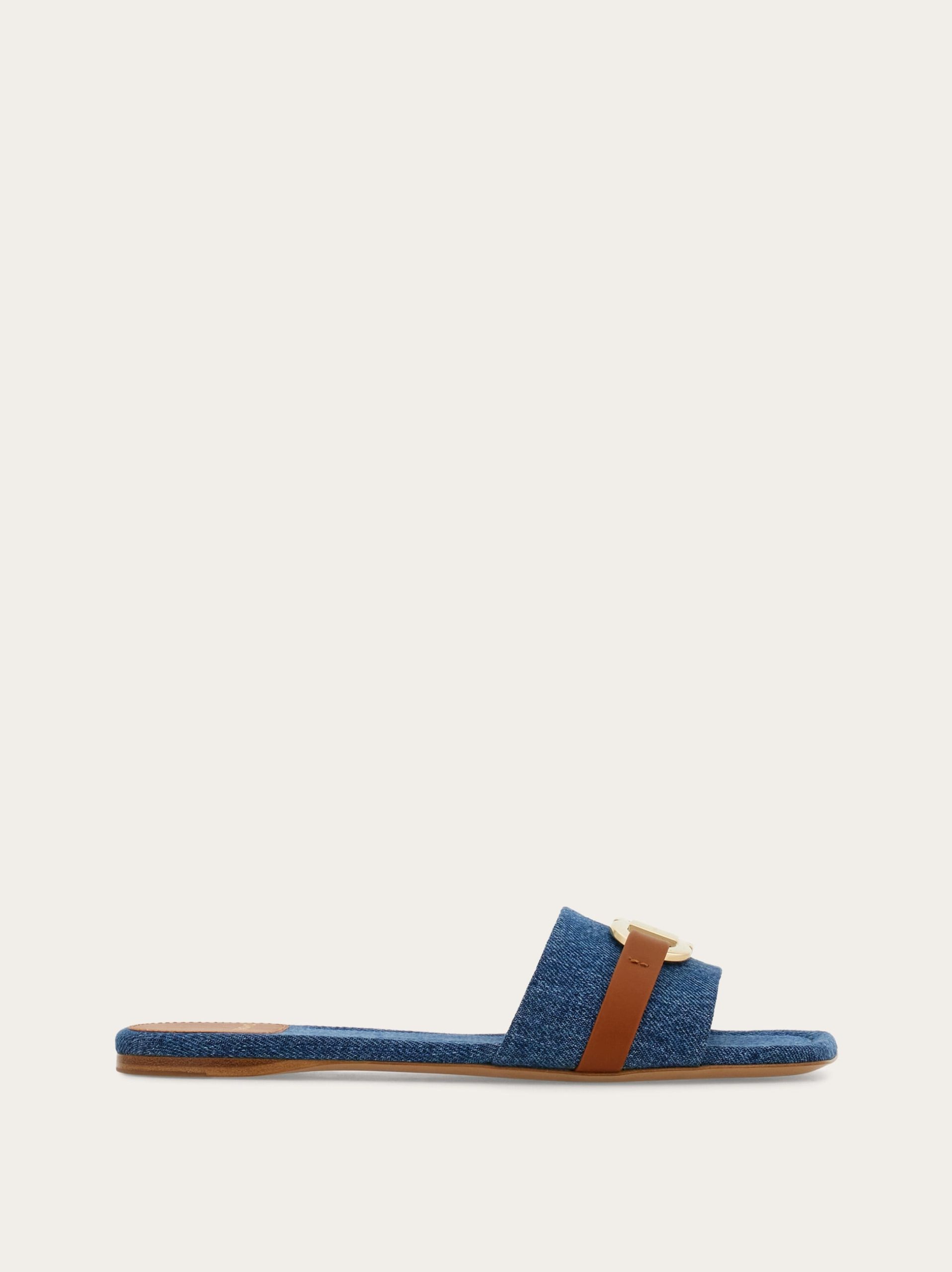 Ferragamo Flat slide with Gancini ornament - Image 1